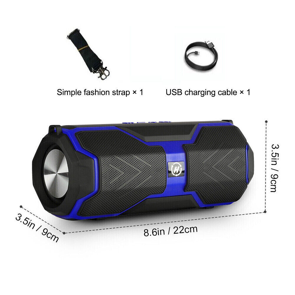 Portable Bluetooth Speaker 5.0 Wireless Powerful Stereo USB TF FM TWS Subwoofer