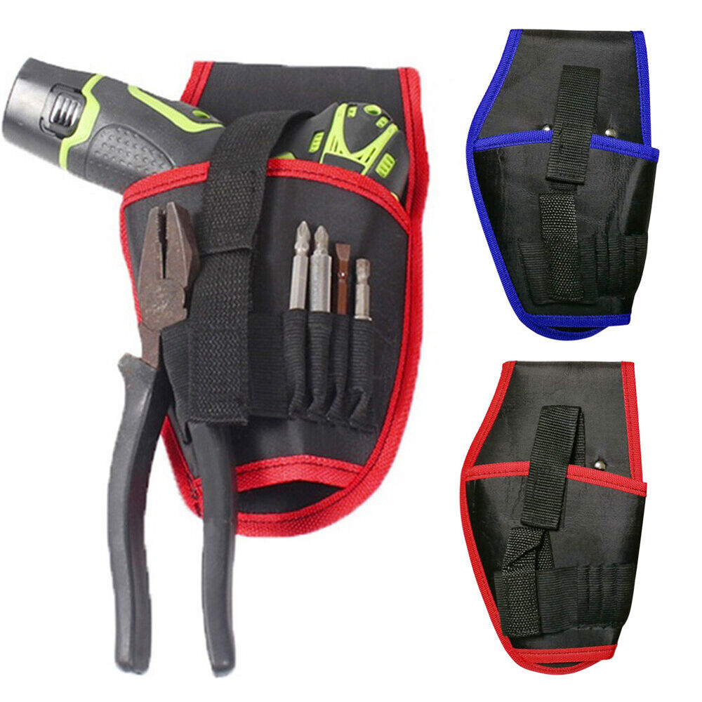 Set Drill Holster Tool Belt Pouch Bit Holder Hanging Waist Bag Drill STOCK