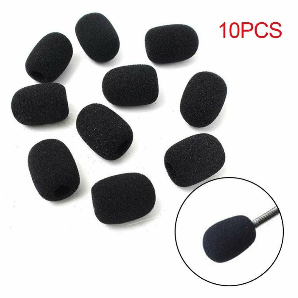 10 Pcs 30x20x8MM Mini Microphone Headset Windscreen Sponge Foam Mic Cover