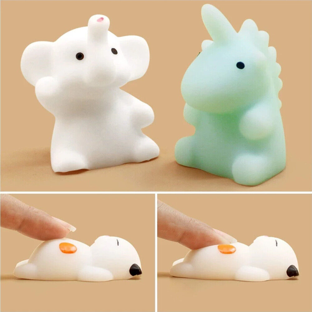 50x Cute Mini Animal Squishies Kawaii Mochi Squeeze Toys Stretch Stress Squishy