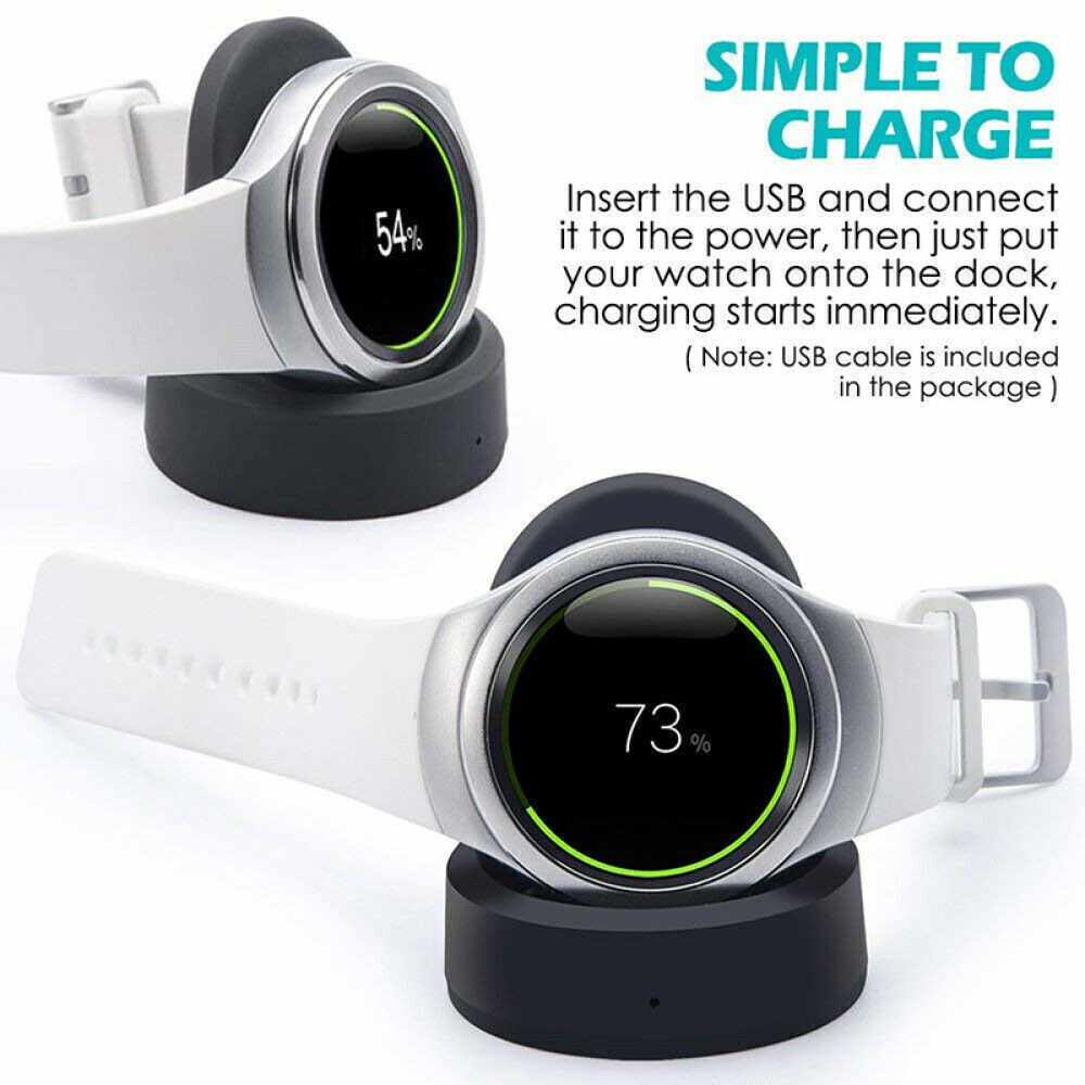 For Samsung Galaxy Watch Gear S2/S3/S4 Wireless Charger Charging Dock 42mm/46mm