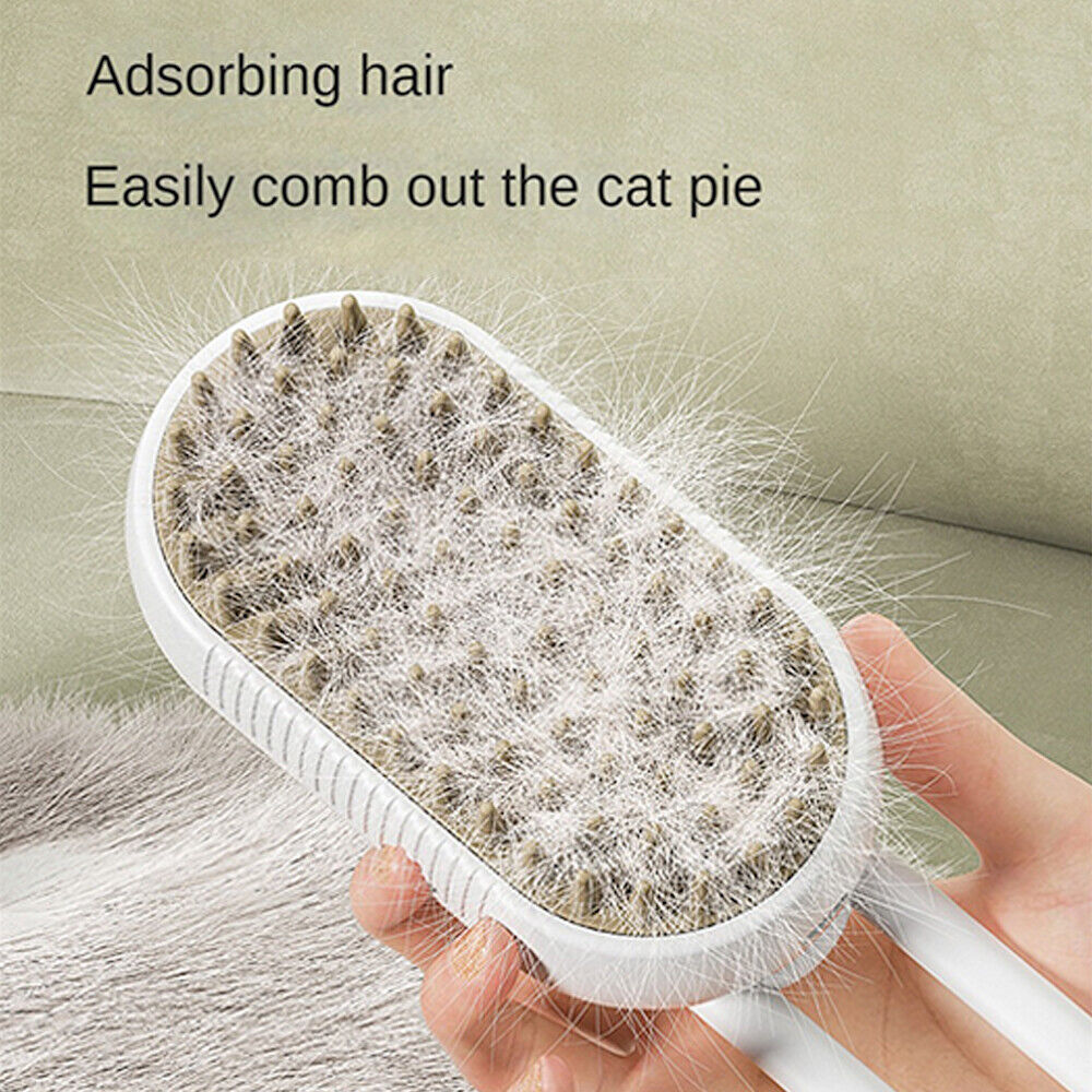 3 In 1 Pet Steam Brush Pet Electric Spray Massage Comb Cat Dog Hair Removal Comb