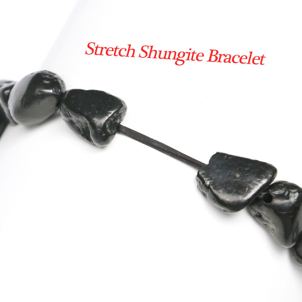 Shungite Bracelet Elite Shungite Bead Bracelet Stretchy Radiation Karelia