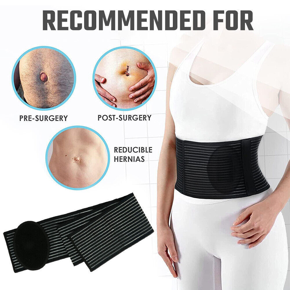 Umbilical Hernia Support Belt Abdominal Binder for Belly Button Hernias or Navel