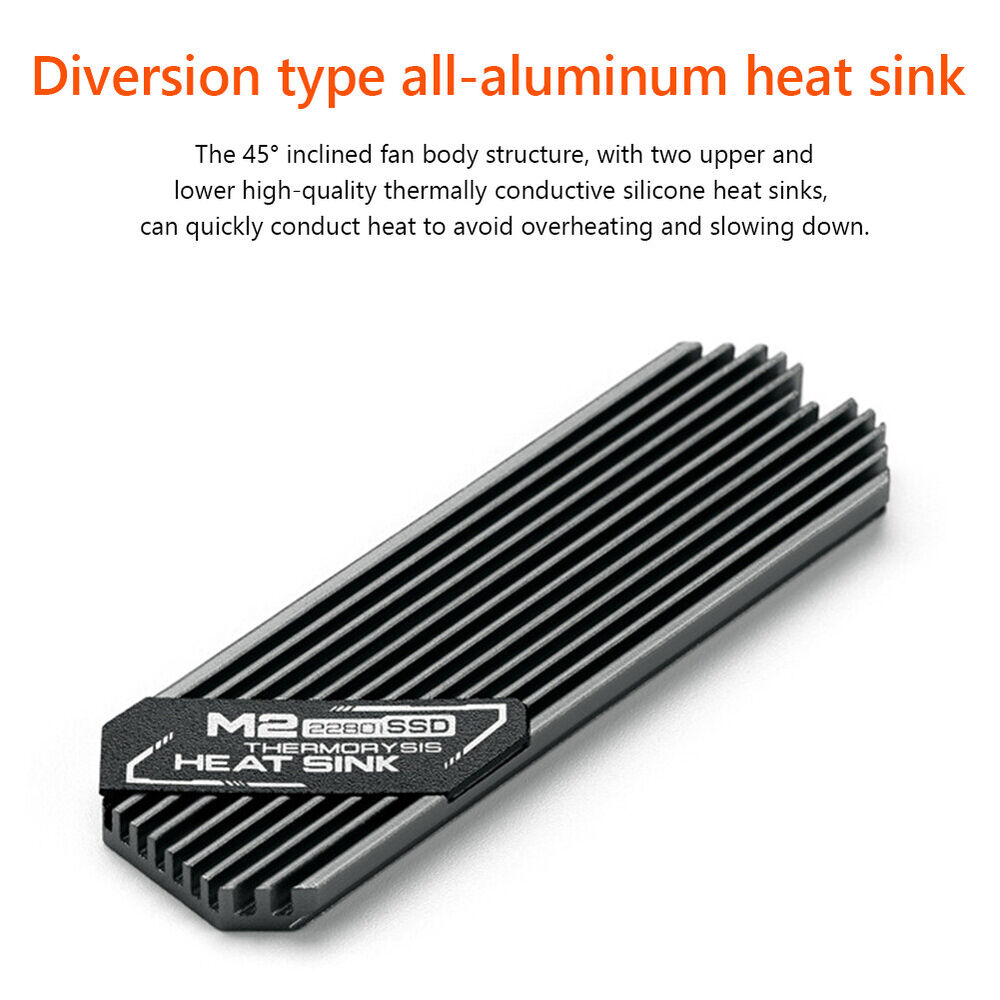 Ultra-thin M.2 Solid State Hard Disk Heatsink Aluminum Alloy Cooler Cooling