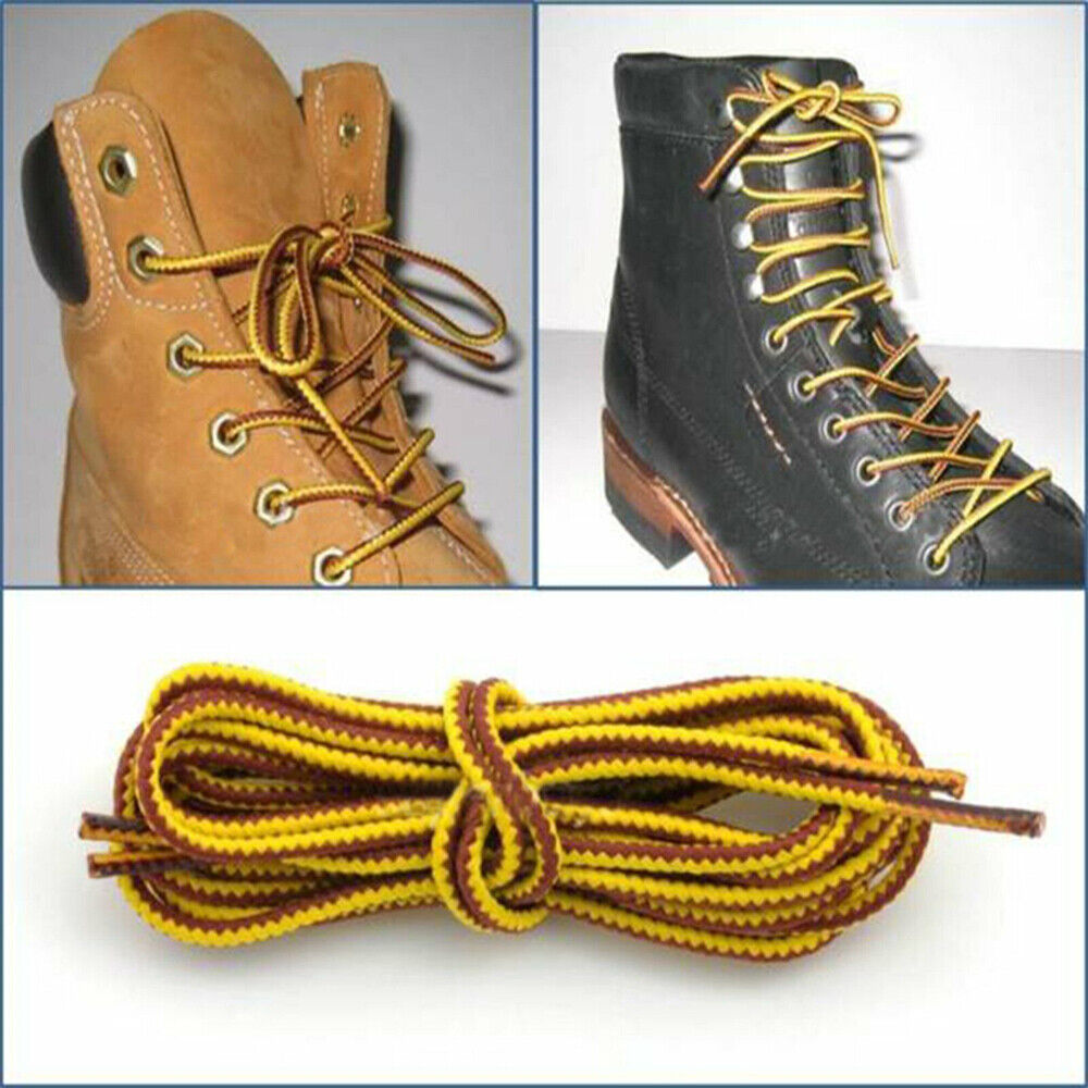 TWO TONE Bootlaces Shoelaces Sneakers Hiking Casual Shoes Work Boot Laces Cotton