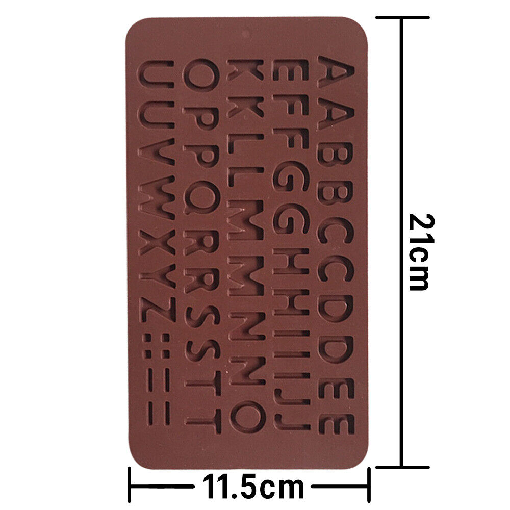 3D Alphabet Letters Silicone Mould Chocolate Sugar Fondant Cake Wedding Decor