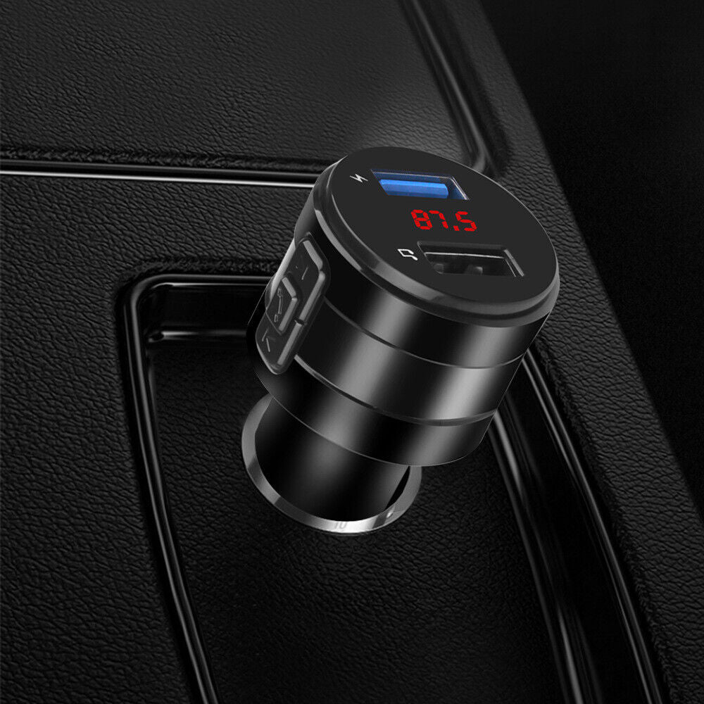 Handsfree Bluetooth 4.2 FM Transmitter Wireless Car Charger USB Kit Radio Player
