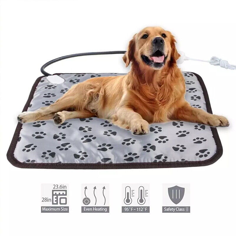 Pet Electric Heat Heated Heating Heater Pad Mat Blanket Bed Dog Cat Bunny