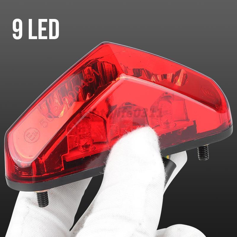 Universal Motorcycle LED Tail Light Rear Stop Brake License Number Plate Light