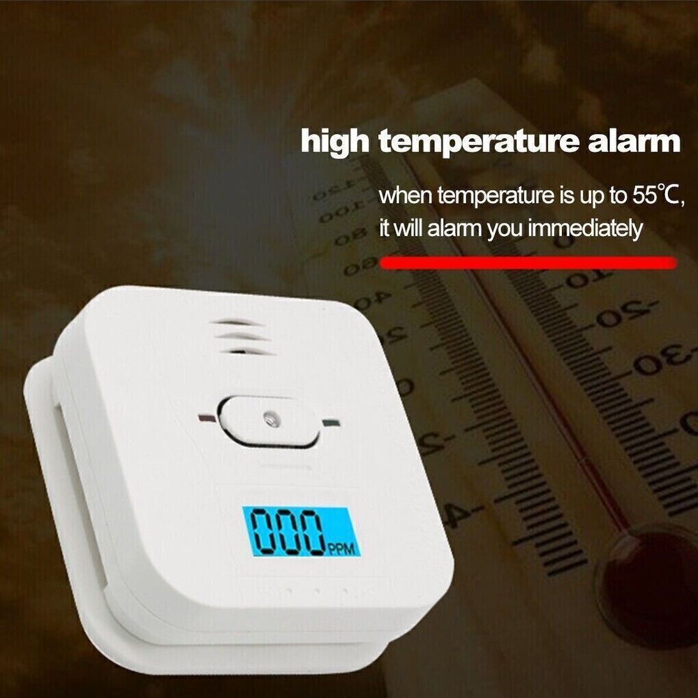 3-in-1 Detector LCD Display Smoke Detector & Carbon Monoxide Alarm Battery .