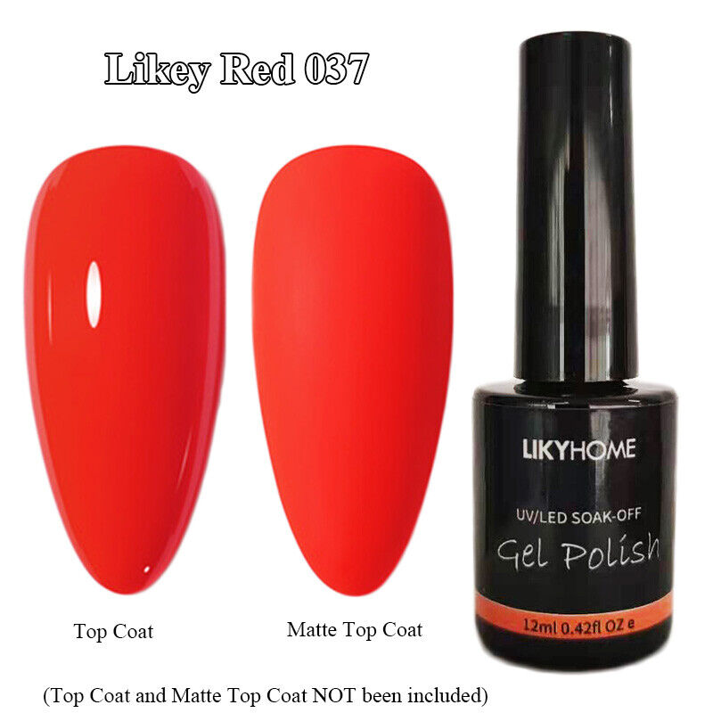 UV LED Gel Nail Polish 12ml Soak Off Colour Base Top Coat Varnish Manicure DIY