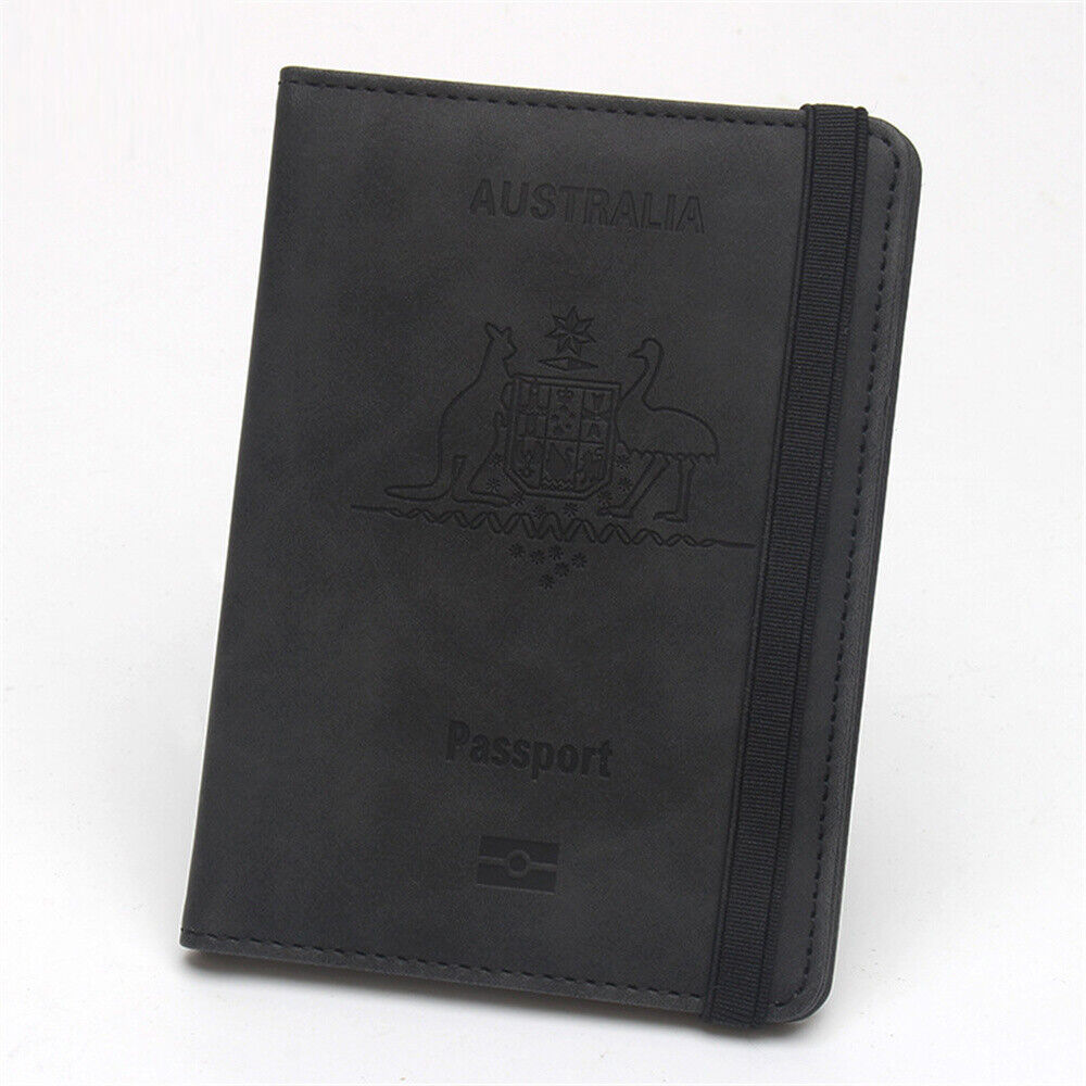 Travel Passport ID Card Wallet Holder Cover RFID Blocking Leather Purse Case