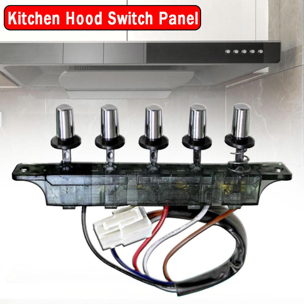 4/5 Push Button Kitchen Hood Switch Universal Attachments Replace Control Board