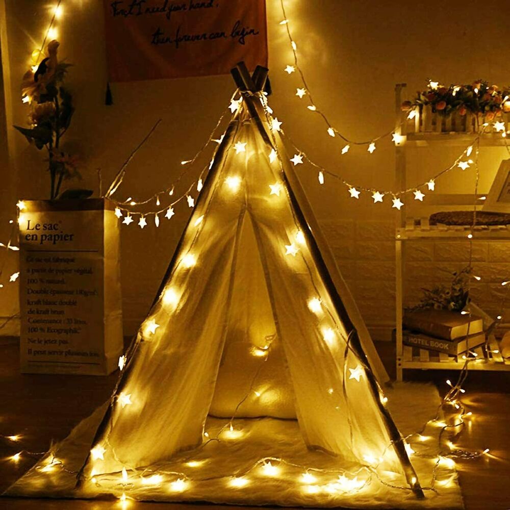 Snowflake Fairy Lights 40 LED Battery String Light for Outdoor Bedroom Christmas