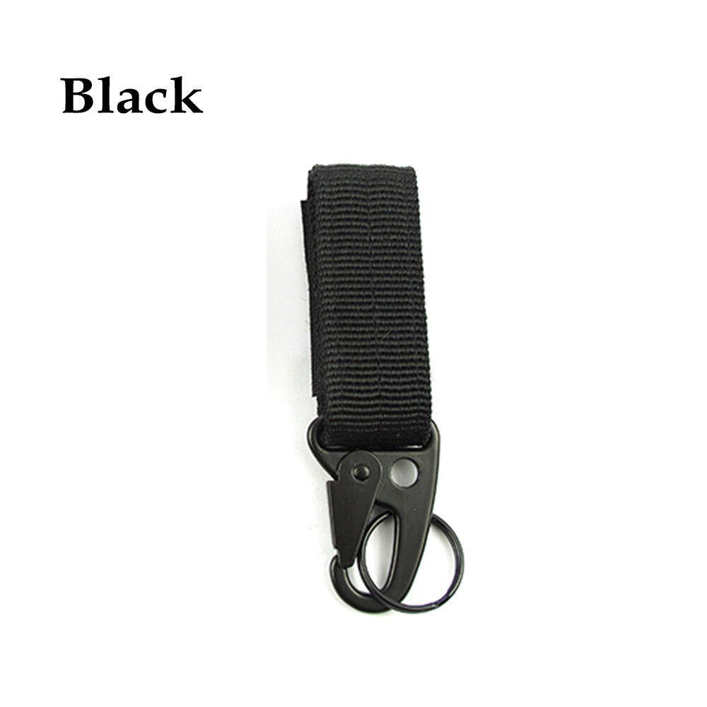 Military Nylon Key Hook Webbing Molle Buckle Outdoor Hanging Belt Carabiner Clip