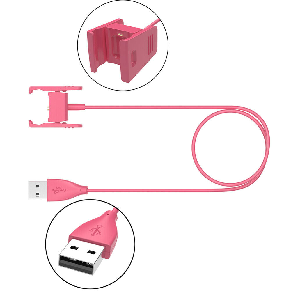 USB Charging Cable Standard Wall Car Charger Cable For Fitbit Charge 2