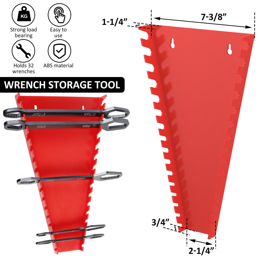 2Pcs Wrench Organizer Wrench Storage Rack Plastic Spanner Tools Holders