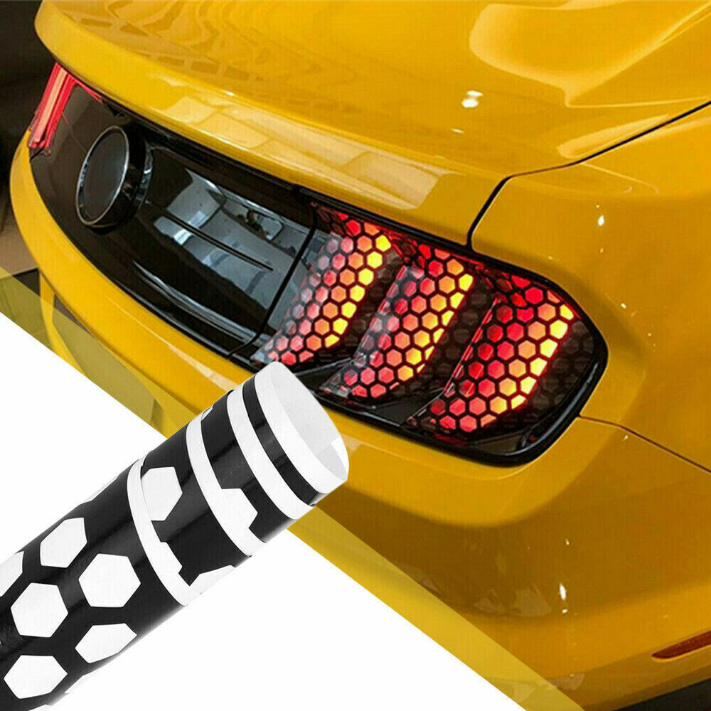 48x30cm Car Accessories Rear Tail Light Honeycomb Sticker Taillight Lamp Cover