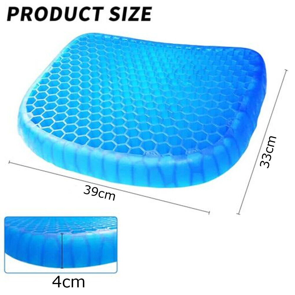 Honeycomb Breathable Gel Seat Cushion Mat for Pressure Relief Back Tailbone Pain