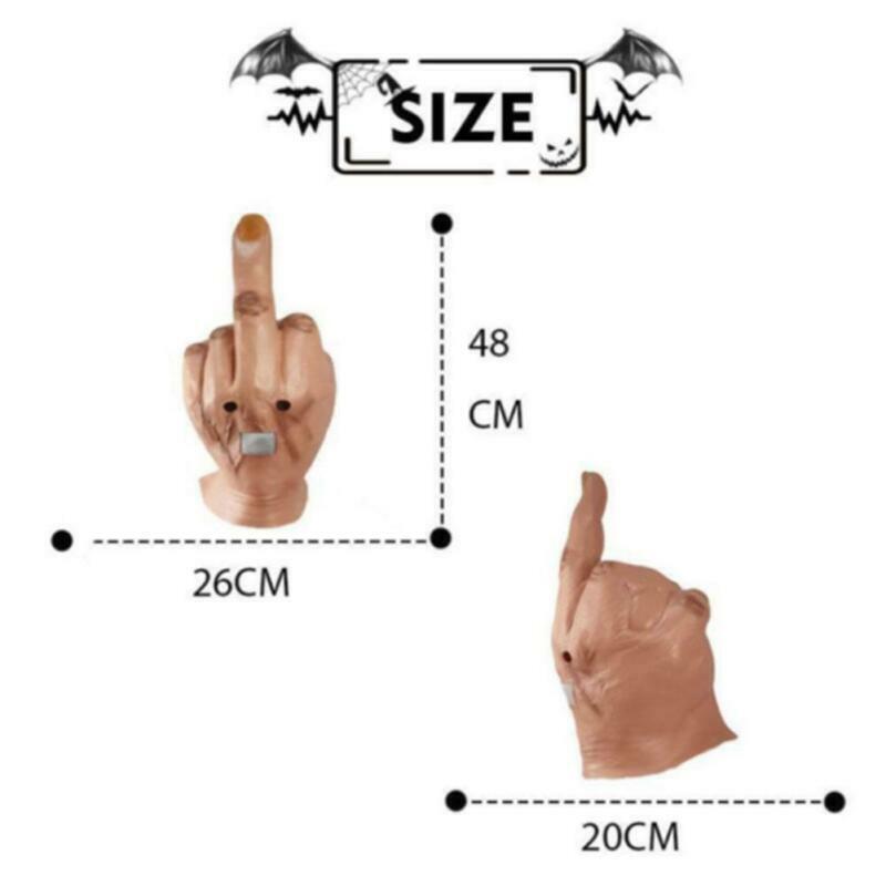 Scary Middle Finger Halloween Mask Full Head Costume Party Cosplay Prop 2021