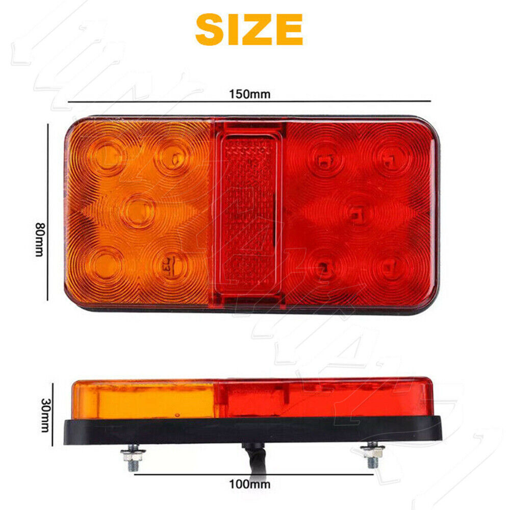 LED TRAILER TAIL LIGHTS TRUCK CARAVAN UTE BOAT Light SCREW Waterproof IP67