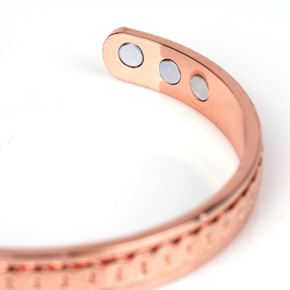 Unisex Pure Copper Magnetic Therapy Bracelet Arthritis Pain Relief Women Bangle