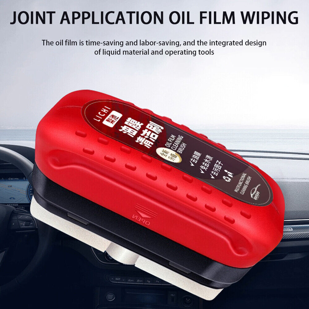 2pcs Automotive Oil Film Cleaning Brush,Seedhubdok Glass Cleaning Board,Wemas Cleaner