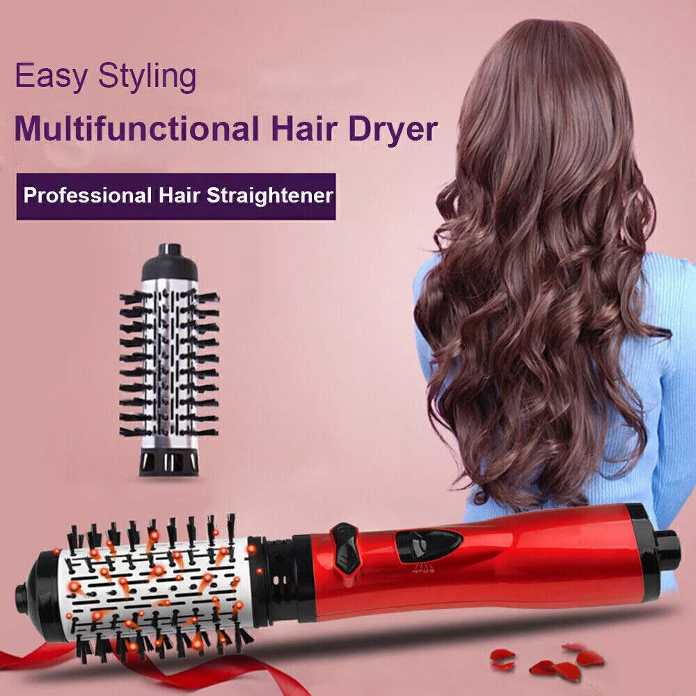 3 IN 1 Hair Dryer Brush Hot Comb Air Volumizer Curler Straightener Curling Style