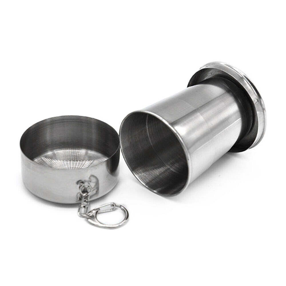 NEW Collapsible Cup Portable Camping Mug with Keychain Drinking Cup (150ml)