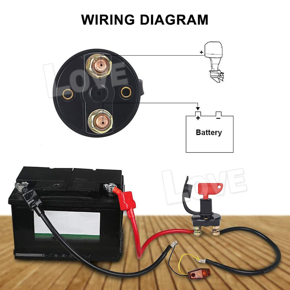 2X Battery Car Off Spare Switch Universal Key Cut Power Isolator Kill