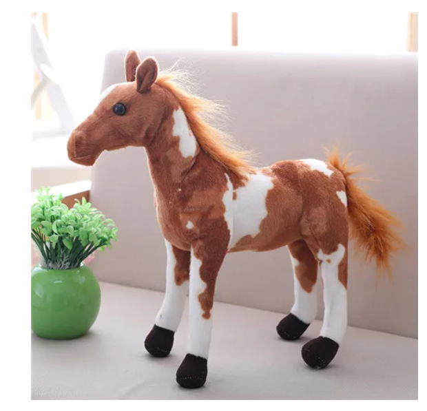 30cm Simulation Horse Plush Toys Cute Stuffed Animal Doll Soft Horse Toy