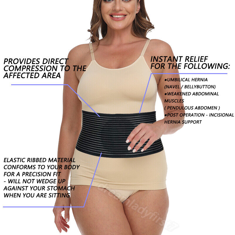 PREMIUM Umbilical Hernia Abdominal Binder Support Belt Brace Belly Button Navel