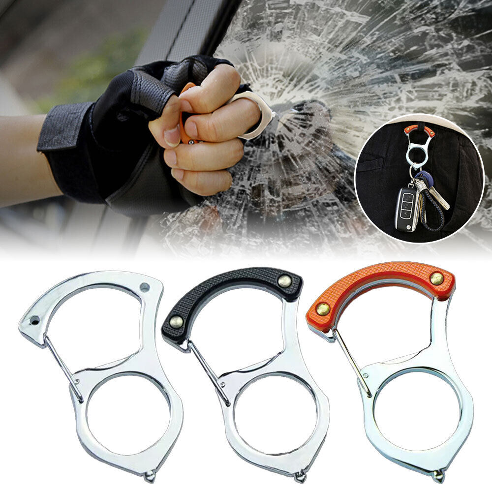 NEW Multifunction Stainless Steel Car Key Buckle Self protection Hook #T