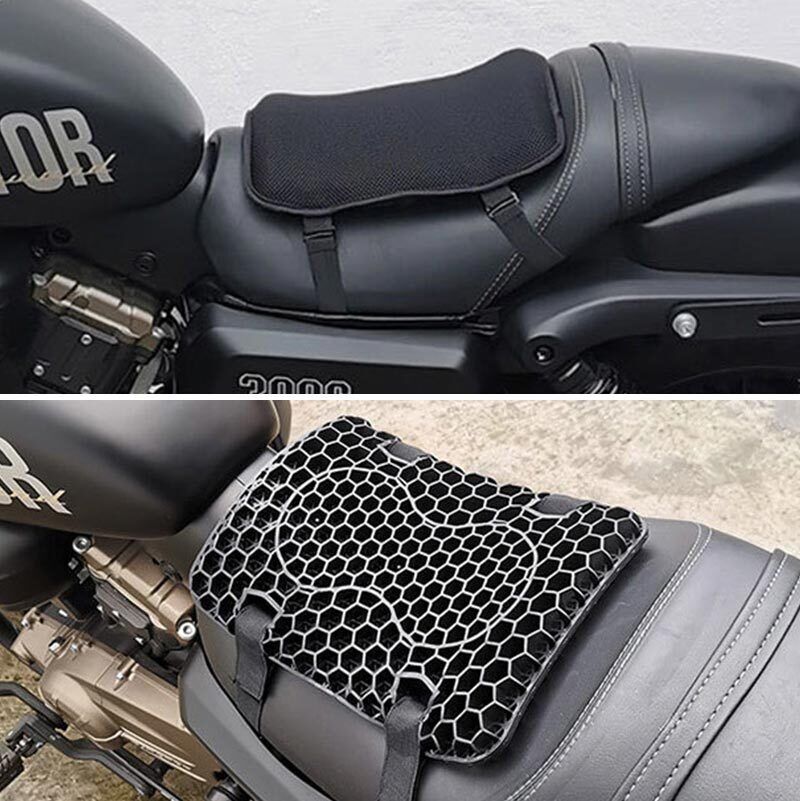 Universal Motorcycle Seat Cushion 3D Shock Absorption Motorbike Gel Seat Pad