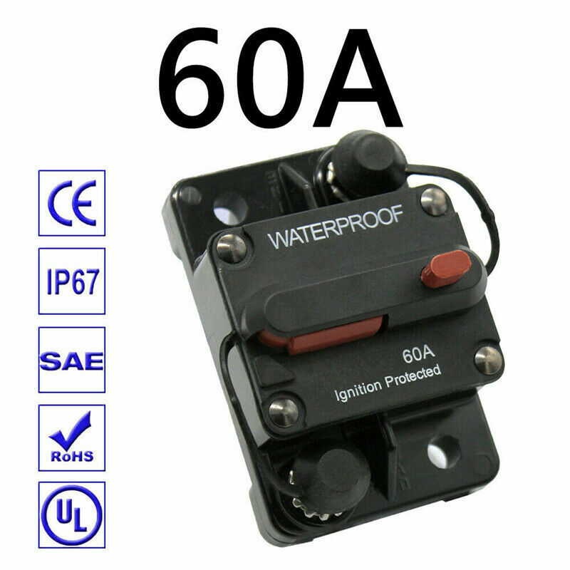 30A-300A AMP Circuit Breaker Dual Battery Manual Reset 12-48V DC Car Waterproof