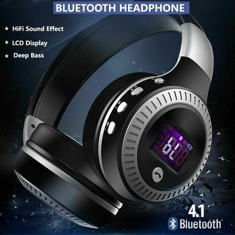 Wireless Headphones Bluetooth Noise Cancelling Stereo Earphones Over Ear Headset