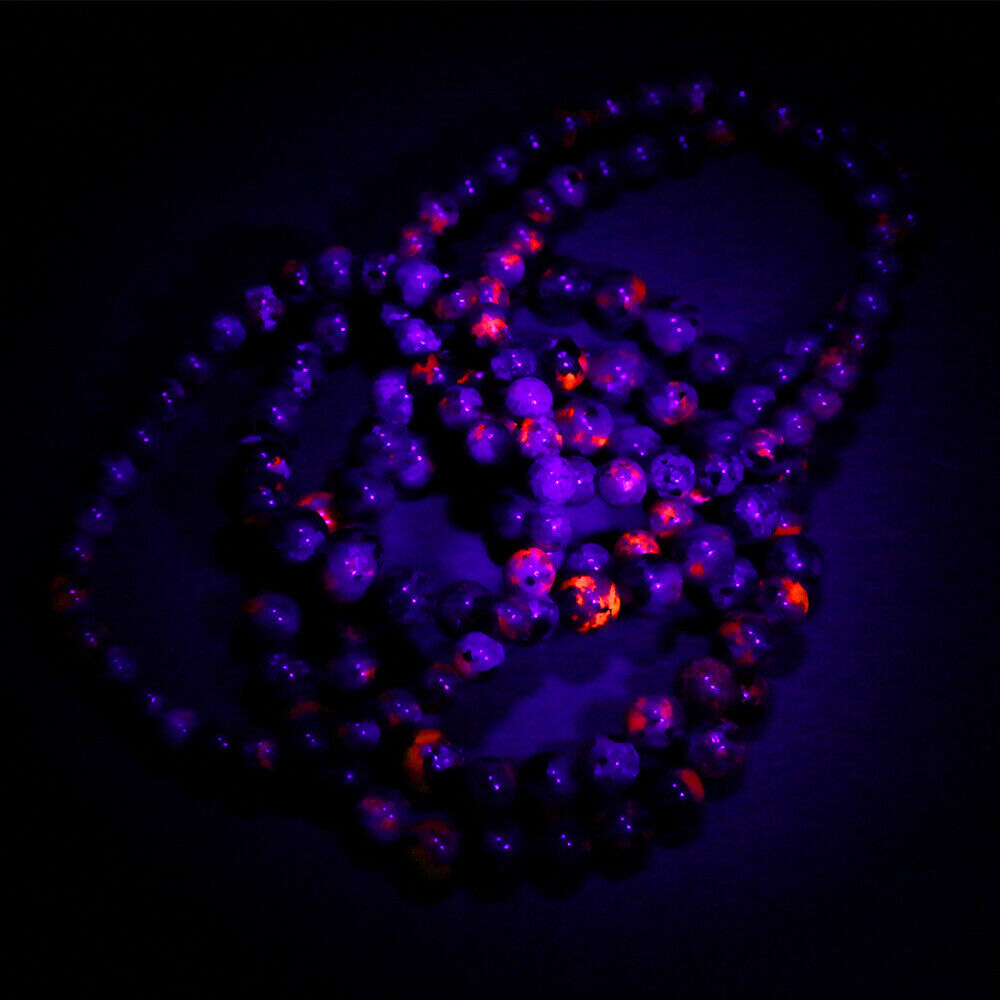 4/6/8mm Yooperlite Bead UV Reactive Fluorescent Glowing Healing Balance Bracelet