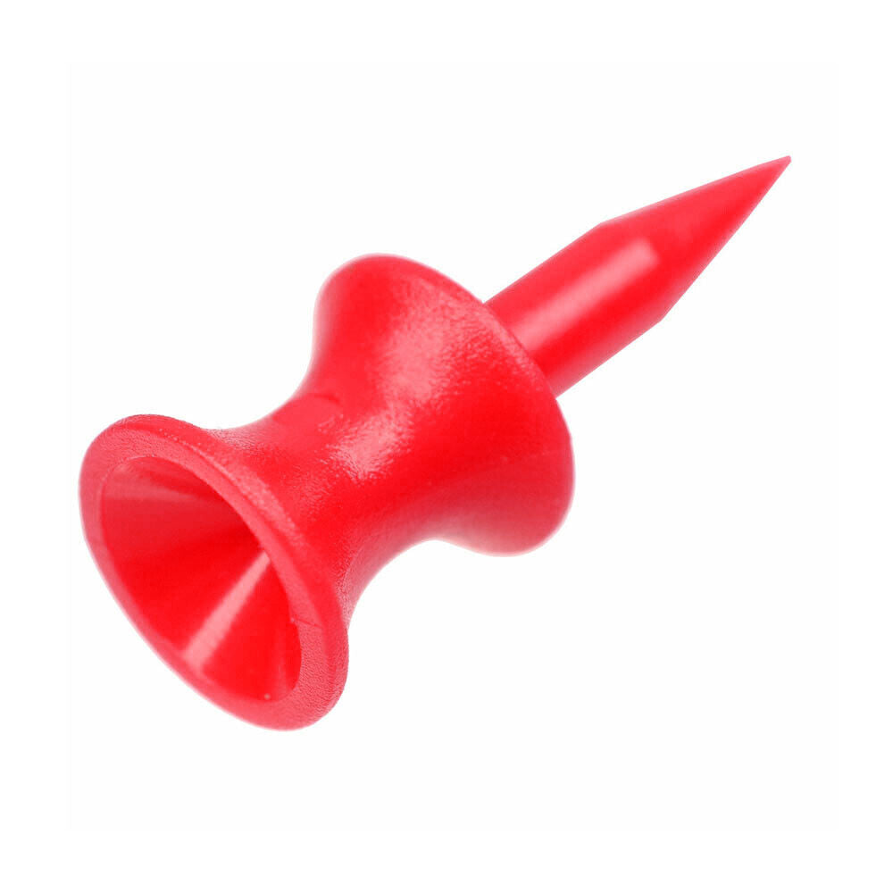 100Pcs Red Plastic Step Castle Golf Tees (30Mm Small) Golf Training Aids Tees