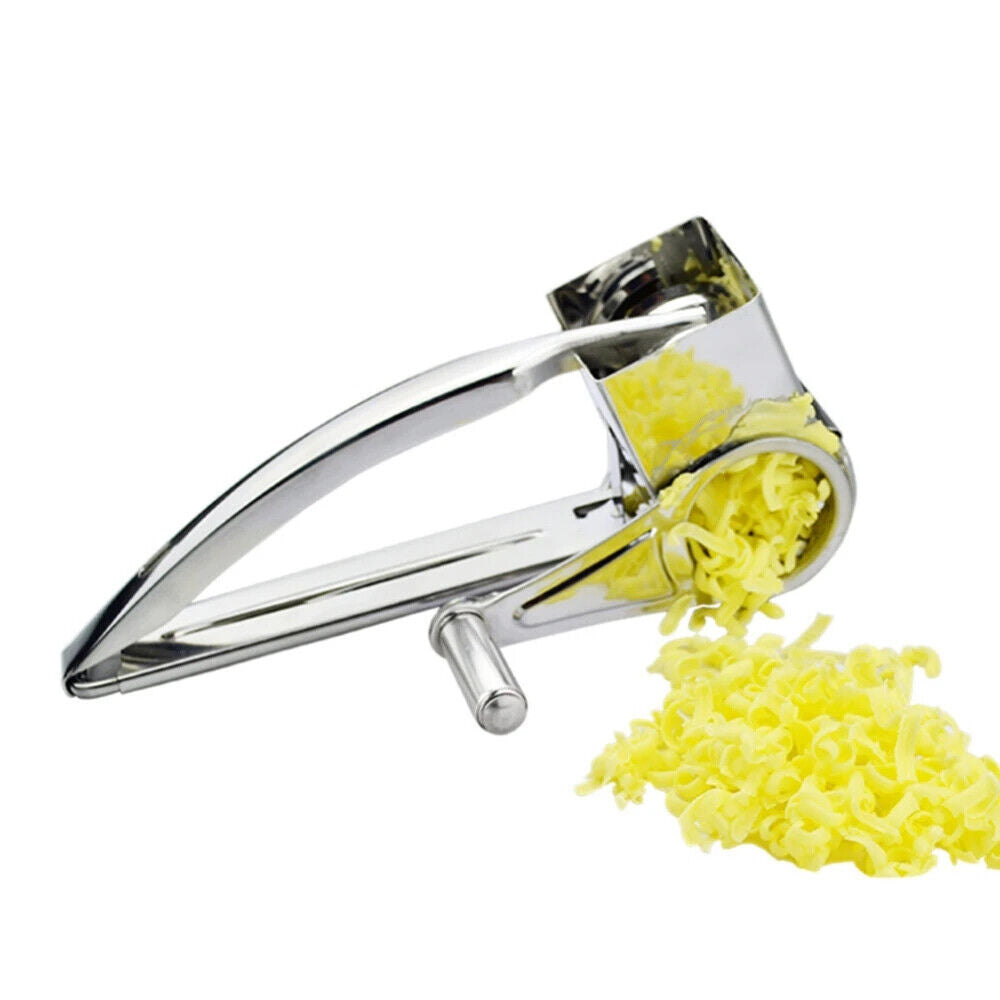 4 Set Multifunction Rotary Cheese Grater Hand Held Cut Slicer Stainless Steel