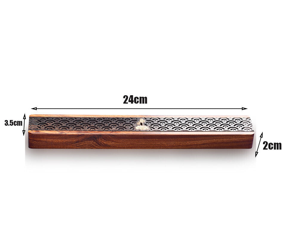 Sandalwood Incense Stick Holder Burning Incense Box Incense Burner Ash Catcher~