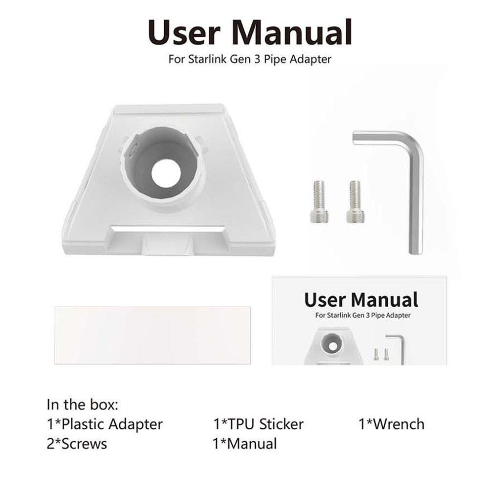 For Starlink Gen3 Plastic Pipe Adapter 2024 NEW