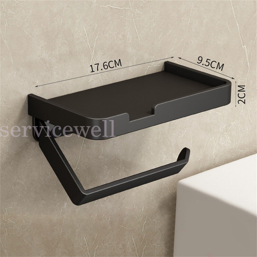 Bathroom Toilet Tissue Roll Wall Mounted Holder Paper Dispenser Storage