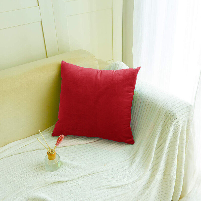 Multicoloured Plain Solid Colour Cushion Cover Covers Decorative Pillow Case