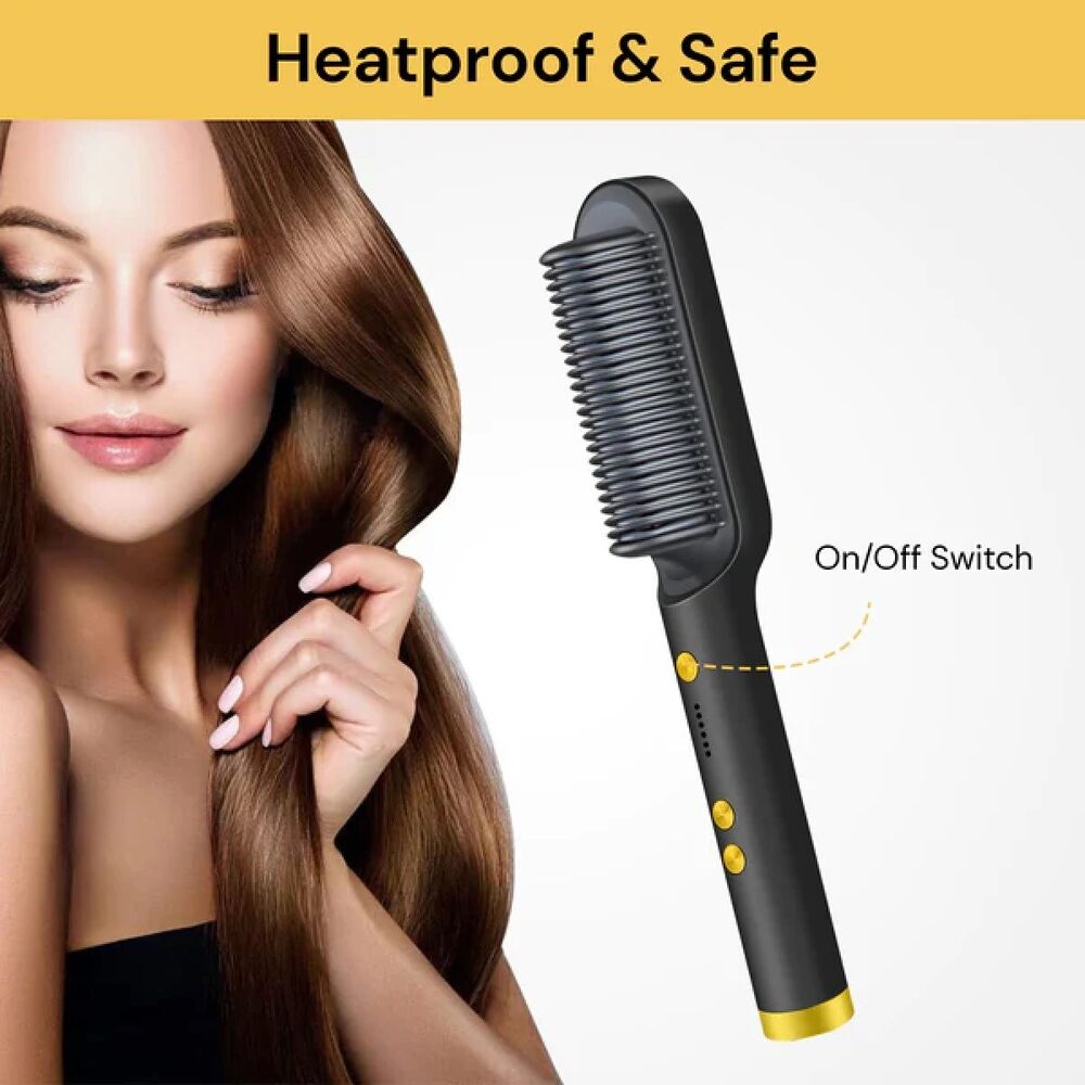 Hair Straightener Brush Negative Ion Electric Curler Lazy Comb Hot Flat Artifact