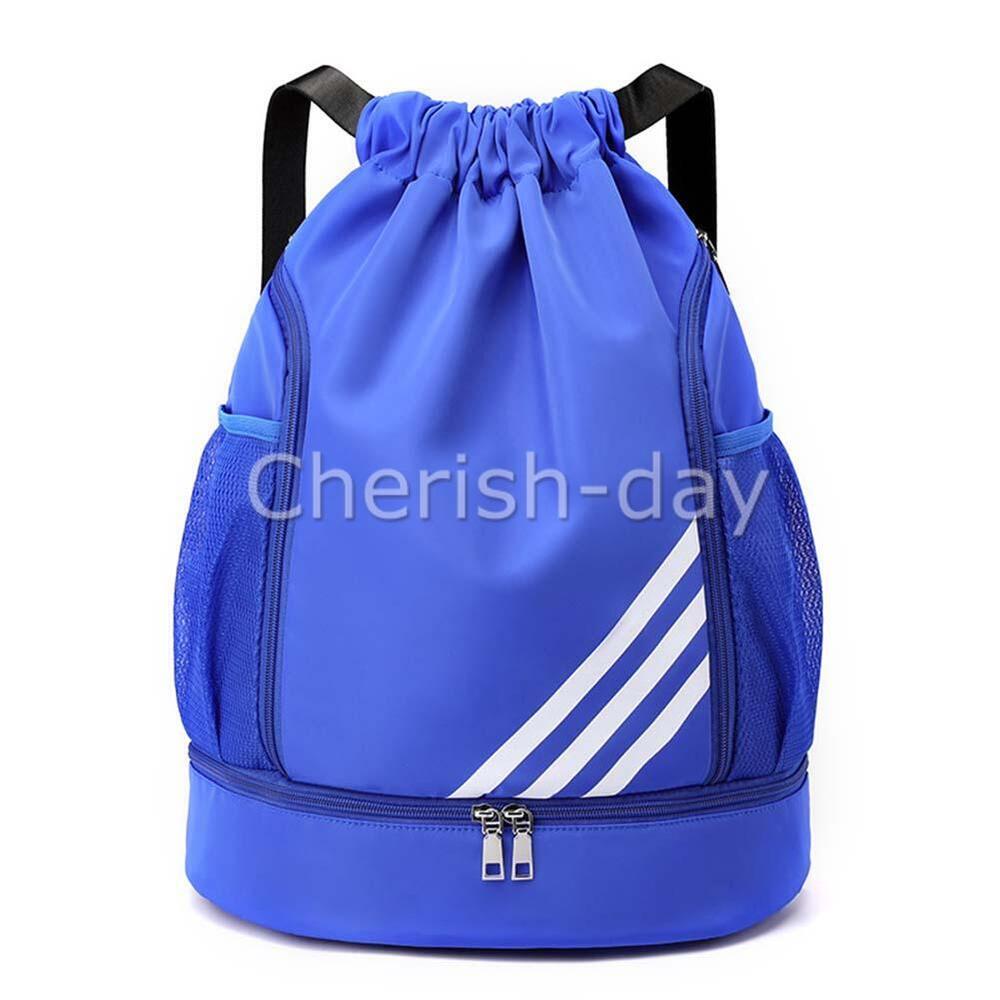 Women Mens Drawstring Backpack Bag Gym Sports Sack Portable Shoe Balls Bags