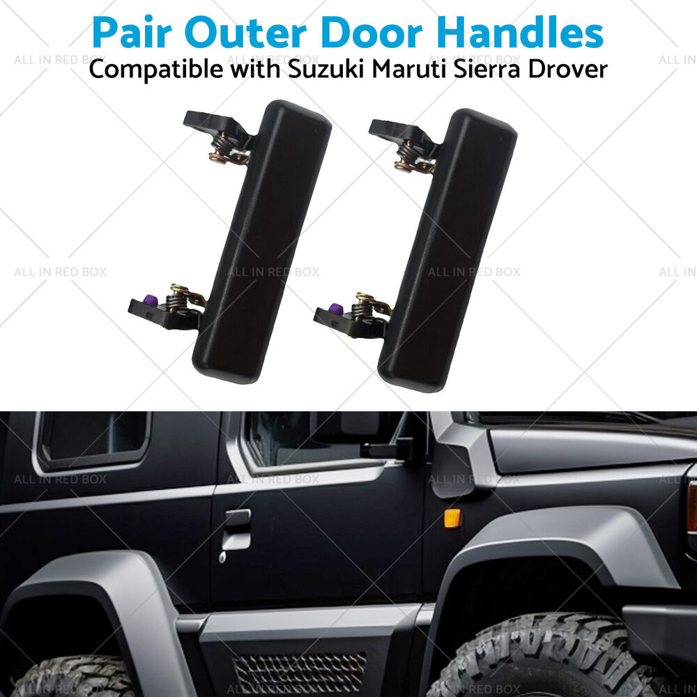 2x Outer Door Handles Suitable for Suzuki Maruti Sierra 1.0 1.3 Drover 1.3 81-99