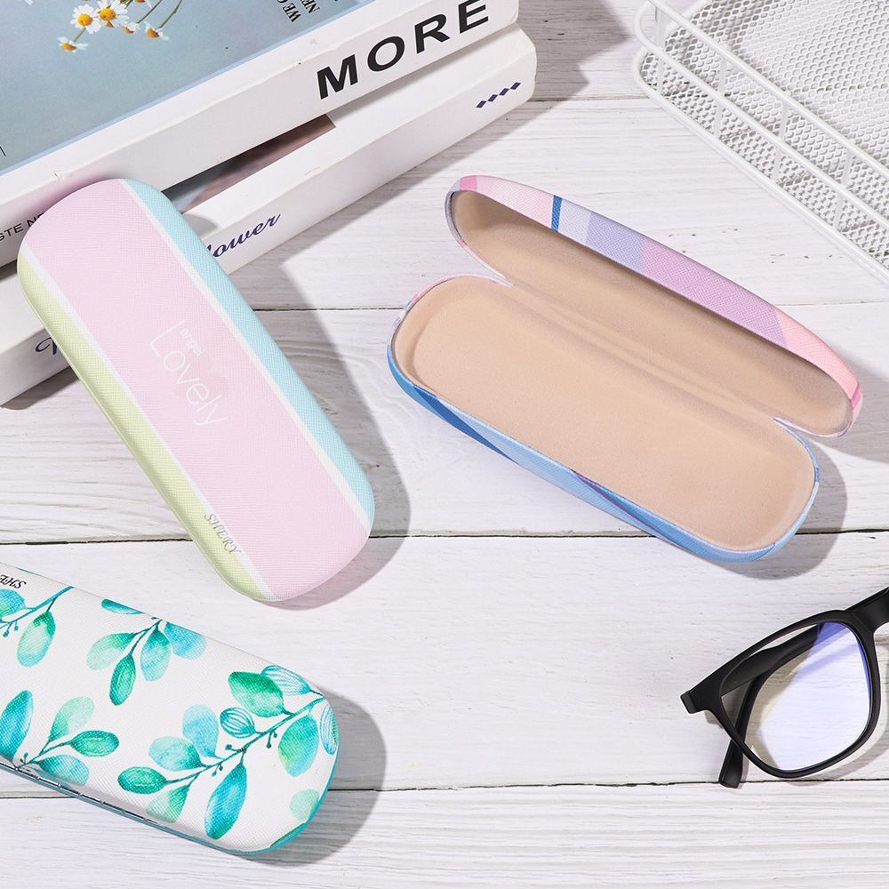 Pattern Hard Glasses Box Eyeglasses Case Spectacle Holder Eyewear Protector