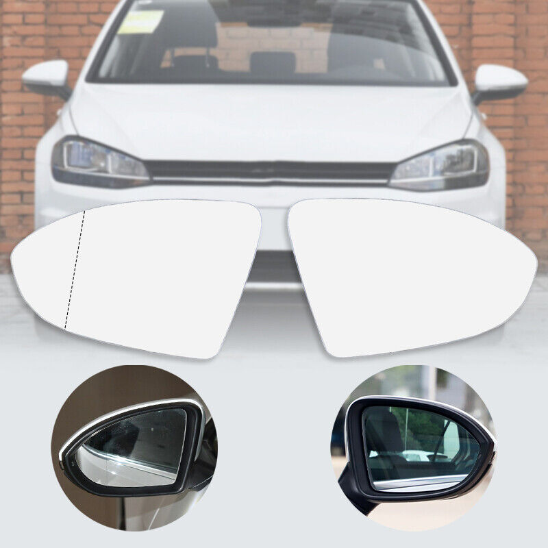 RH & LH Mirror Glass for VW GOLF MK7 MK7.5 2013-2018 With Heated Convex Base