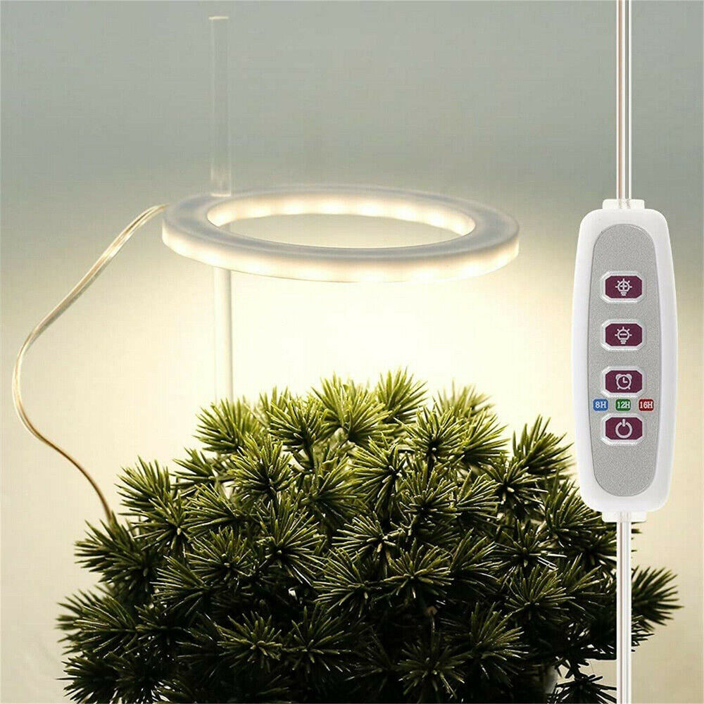 USB LED Grow Light Plant Growing Full Spectrum Dimmable Indoor Plants Ring Lamp